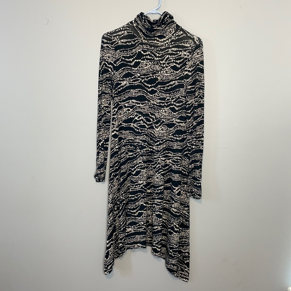 Maeve Asymmetrical Black and White Dress